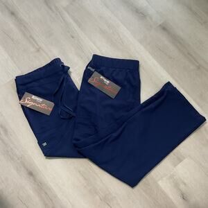 Greys Anatomy 3 Pkt Cargo Low Rise Str Leg Scrub Pant Petite Large 2 Pairs NWT
